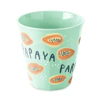 Koziol Trinkbecher Nora M Juicies Papaya 300 ml, 1 Stück, Hellblau - Glas Typ: Trinkbecher - Material: Kunststoff - Detailfarbe: Hellblau - Höhe: 8.9 cm - Volumen: 300 ml