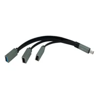 LogiLink UA0315 interface hub USB 3.2 Gen 1 (3.1 Gen 1) Type-C 5000 Mbit/s Black, Grey