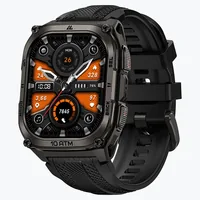 Kospet Smartwatch Tank M4 Schwarz - Verbindungsmöglichkeiten: Bluetooth - Betriebssystem: Android ab 7.0 - iOS ab 14.0 - Aktivitätsmessung: Aktivitätsdauer - Barometer - Bewegungssensor - Distanz - Fitness - Geschwindigkeit - Gyrosensor - Herzfrequenz - H