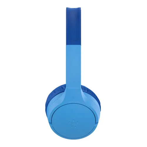 Belkin Wireless On-Ear-Kopfhörer SoundForm Mini Blau - Detailfarbe: Blau - Kopfhörer Ausstattung: Lautstärkebegrenzung - Spritzwassergeschützt - Verbindungsmöglichkeiten: 3 -5 mm Klinke (Klinkenstecker) - Bluetooth - Einsatzbereich: Kinderkopfhörer - Trag