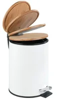 Wenko Treteimer Tortona 3 l, Weiss - Fassungsvermögen: 3 l - Anzahl Behälter: 1 - Detailfarbe: Weiss - Form: Rund - Material: Stahl