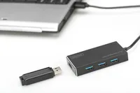USB 3.0 OFFICE HUB 4-PORT INCL 5V/2A POWER SUPPLY ALU