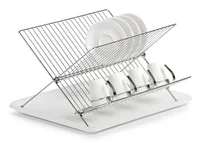 Zeller Present Abtropfgestell 43 x 32 x 24 cm, Metall / Kunststoff, Weiss - Tiefe: 43 cm - Breite: 32 cm - Detailfarbe: Weiss - Geschirrhalterung: Tellerhalterung - Tassenhalterung - Höhe: 24 cm - Produkttyp: Abtropfgestell