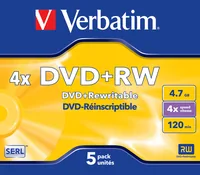Verbatim DVD+RW Matt Silver 4.7 GB 5 pc(s)