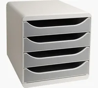 EXACOMPTA Schubladenbox grau 310041D 4 Fächer