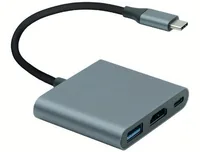 ROLINE Display Adapter USB Typ C - HDMI, USB 3.2 Gen 1 Typ A, Typ C PD