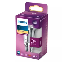 Philips Lampe LEDcla 25W E14 R50 WW ND 36D Warmweiss (WW) - Energieeffizienzklasse: F - Lampensockel: E14 - Protokoll: Ohne - Smart Home: Nicht kompatibel - Farbtemperatur Kelvin: 2700 K - Gesamtleistung: 1.4 W