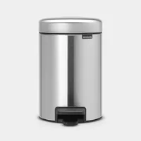 Brabantia Kosmetikeimer NewIcon 3 l, Silber - Fassungsvermögen: 3 l - Höhe: 26.4 cm - Anzahl Behälter: 1 - Detailfarbe: Silber - Form: Rund - Material: Edelstahl