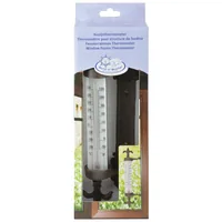 Esschert Design Thermometer Fensterrahmen 295 x 94 cm - Detailfarbe: Braun - Anwendungsbereich: Garten - Typ: Thermometer