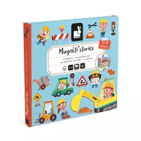 Janod Beschäftigungsspielzeug Magnetistories Baustelle - Altersempfehlung ab: 3 Jahren - Material: Karton - Eigenschaften: Keine Eigenschaft - Zertifikate: Keine Zertifizierung - Detailfarbe: Hellblau - Mehrfarbig