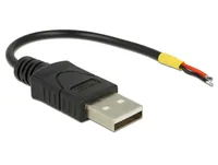 Delock USB-Stromkabel USB A - Offen 0.1 m - Kabeltyp: Stromkabel - Detailfarbe: Schwarz - USB Standard: 2.0 (480 Mbps) - Länge: 0.1 m - USB Anschluss 2 (Endgerät): Offen - Geschlecht Anschluss 2 (Endgerät): Male (Stecker)
