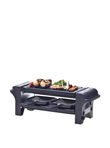 Nouvel Racletteofen Scherenschnitt Schwarz 2 Personen - Anzahl Personen: 2 - Funktionen: Grillplatte - Connect-System: Nein - Grillplatte: Aluguss - Pfännchenablage: Nein