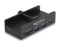 Externer USB 5 Gbps Hub mit 2 x USB Typ-A, 1 x USB Type-C™ und SD + Micro SD Slot mit Feststellschraube, USB-Hub