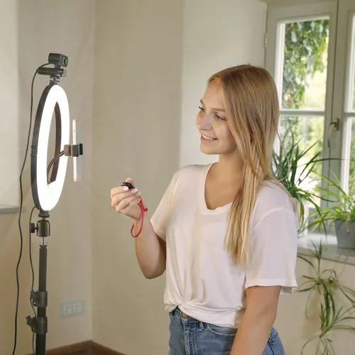 Hama SpotLight Steady 120 III LED-Ringleuchte f. Smartphone