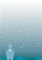SIGEL Weihnachts-Motiv-Papier A4 DP259 Polar bear with candle