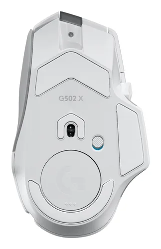 Logitech Gaming-Maus G502 X Lightspeed Weiss - Maus Features: Programmierbare DPI-Einstellung - Daumentaste - Programmierbare Tasten - Scrollrad - Integrierter Speicher - Bedienungsseite: Rechtshänder - Detailfarbe: Weiss - Gewicht: 102 g - Verbindungsart
