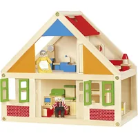 Viga Puppenhaus Holz - Altersempfehlung ab: 3 Jahren - Material: Holz - Höhe: 40 cm - Eigenschaften: Keine Eigenschaft - Zertifikate: Keine Zertifizierung