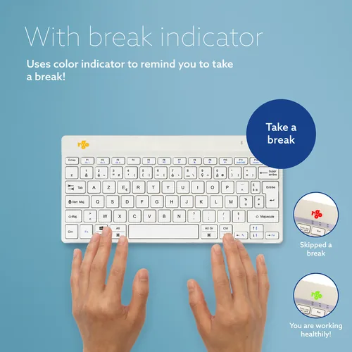 R-GO COMPACT BREAK ERGONOMIC KEYBOARD AZERTY (FR) BLUETOOTH W