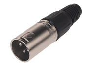 Bemero Stecker BC1001NI-M 3-Pol XLRm male Stecker Nickel - Audio Steckertyp: XLR 3 Pole - male - Anwendungsbereich: Live/Bühne - Installation - Studio