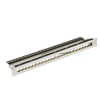 EFB Verteilerfeld 19"" 1HE, 24-Port, Metall, metallfarben