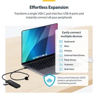 4-PORT USB-C HUB COMPACT POWERED