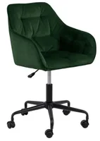 AC Design Bürostuhl Brooke, mit Bremsrollen, Waldgrün - Produkttyp: Bürostuhl - Material Bezug: Kunststoff - Armlehnen: Ja - Material Fuss: Metall - Rückenart: Polsterrücken - Rollenart: Hartbodenrollen