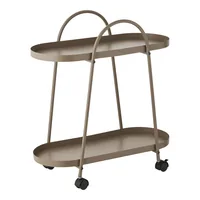 House Nordic Servierwagen Empoli 60 x 27.5 x 64 cm, Braun - Tiefe: 60 cm - Breite: 27.5 cm - Höhe: 64 cm - Detailmaterial: Stahl - Grundmaterial: Metall