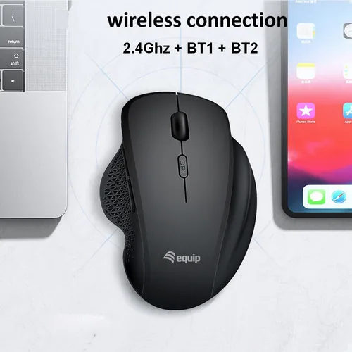 Equip Komfortmaus Wireless Dual Mode 6Btn Rechts schwarz