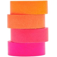Rico Design Washi Tape 4 Stück, Neonorange/Neonpink/Neonrot, 10 m - Detailfarbe: Neonrot - Neonpink - Neonorange - Länge: 10 m - Set: Ja - Breite: 15 mm