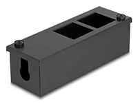 DeLOCK Easy 45 Module Holder for table or wall mounting - 4 ports (22.5 x 45 mm) or 2 ports (45 x 45 mm), metal, black