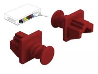 Delock Blindstecker/Staubschutz RJ45 10 Stück - Zubehörtyp: Staubschutz - Detailfarbe: Rot - Verpackungseinheit: 10 Stück