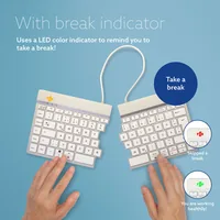R-Go Tastatur Split Break DE-Layout kabellos weiß