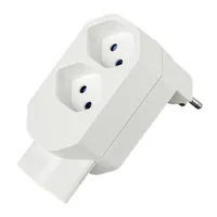 STEFFEN Manta Mehrfachadapter 3xT3 (1x unten) drehbar 3 - Detailfarbe: Weiss - Schalter: Nein - Steckdosenanzahl: 3 - Ausstattung: drehbar 320° - Kinderschutz: Ja