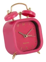 Karlsson KA5921DP wall/table clock Analog clock Square Metallic, Dark pink