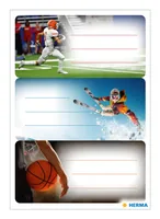 Herma Stickers Schuletiketten Sport 3 Blatt / 9 Sticker - Produkttyp Bucheinbandprodukte: Schuletiketten - Detailfarbe: Mehrfarbig