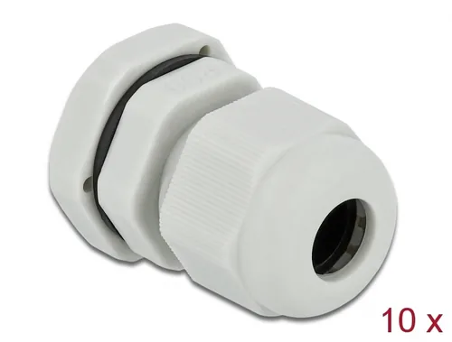 DeLOCK Cable Gland PG9 10 pieces grey