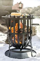 La Hacienda Vancouver Firebasket Outdoor Freestanding fireplace Firewood Black