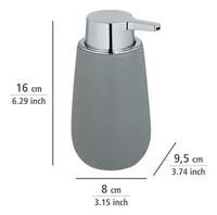 Wenko Seifenspender Badi 320 ml, Grau - Wandmontage: Nein - USB-Schnittstelle: Keine Angaben - Sensor-Technik: Keine Angaben - Detailfarbe: Grau - Fassungsvermögen: 320 ml