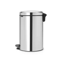 Brabantia Treteimer NewIcon 20 l, Brilliant Steel - Fassungsvermögen: 20 l - Anzahl Behälter: 1 - Detailfarbe: Silber - Form: Rund - Material: Edelstahl