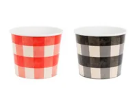 Partydeco Einweg-Schale Grill kariert 2 Stück - Produkttyp: Einweg-Schale - Materialtyp: Papier - Material: Papier - Detailfarbe: Rot - Schwarz