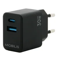 Mobilis Wall Charger 30W - 1 USB A 1 USB C - GaN