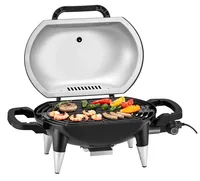 Trisa Elektrogrill Grill Force 2200 - Betriebsart: Kabel - Tiefe: 114 cm - Breite: 55 cm - Detailfarbe: Silber - Schwarz - Anzahl Brenner: 1 × - Integriertes Thermometer: Ja