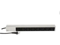 Bachmann 19 PDU BACHMANN PDU ALU  8× C19 - Kabellänge: 3 m - Steckertyp Eingang: T23 - Steckertyp Ausgang: C19 - Verpackungseinheit: 1 Stück - Material: Kunststoff - Aluminium - Detailfarbe: Silber - Schwarz