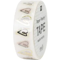 Rico Design Washi Tape Herzen 1.5 cm x 10m, Gold - Detailfarbe: Gold - Länge: 10 m - Set: Nein - Breite: 15 mm