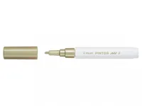 Pilot Permanent-Marker Pintor Fein Metallic Gold - Strichstärke: 1.0 mm - Verpackungseinheit: 1 Stück - Oberfläche: Metall - Stoffe - Kunststoff - Keramik - Glas - Papier - Set: Nein - Detailfarbe: Gold - Eigenschaft-Stift: Metallic - Lichtbeständig - Dec