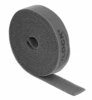 Klettband auf Rolle L 2 m x B 15 mm grau
