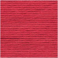 Rico Design Wolle Creative Cotton Aran 50 g, Kirsche - Packungsgrösse: 1 Stück - Länge: 85 m - Material: Baumwolle - Detailfarbe: Kirschrot - Waschbar bei: 60 °C - Nadelstärke: 5 mm - 4 mm