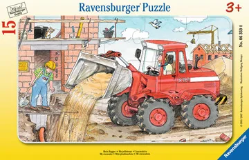 Ravensburger Puzzle Mein Bagger - Motiv: Arbeitswelt - Altersempfehlung ab: 3 Jahren - Tiefe: 26 cm - Eigenschaften: Keine Eigenschaft - Zertifikate: Keine Zertifizierung - Breite: 14.5 cm