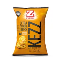 Zweifel Chips KEZZ Paprika 110 g - Produkttyp: Paprika & Scharfe Chips - Nährwertangabe pro: 100 g - Energiegehalt (in kj): 1940 KJ - Energiegehalt (in kcal): 463 Kcal - Fett: 23 g - Gesättigte Fettsäuren: 1.5 g