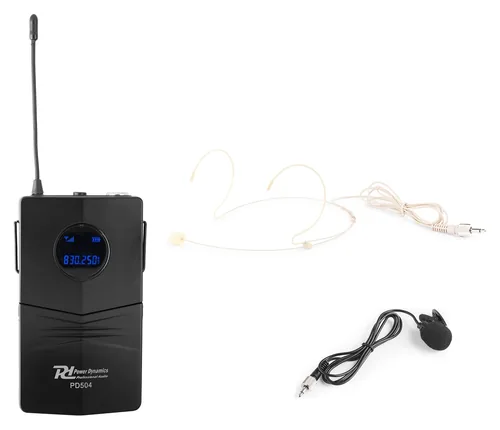 Power Dynamics Funksystem PD504BP - Wandlerprinzip: Dynamisch - Richtcharakteristik: Niere - Bauweise: Ansteckmikrofon - Headset - Taschensender - Anschlüsse: 3.5 mm Klinke - Signalverarbeitung: Digital - Betriebsart: Batteriebetrieb